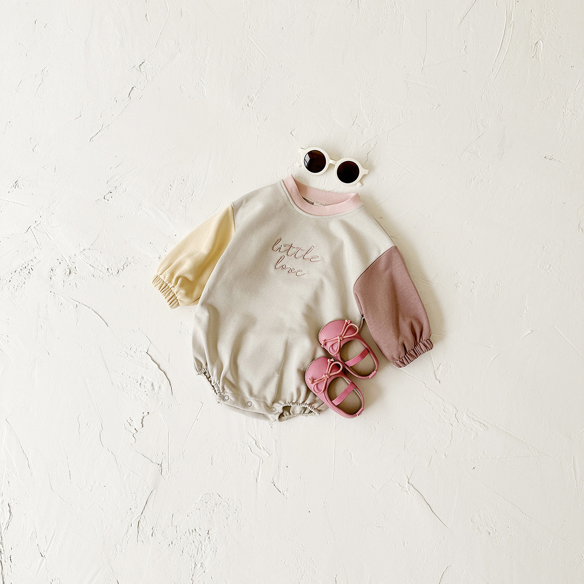 LITTLE LOVE Baby Contrast Color Bodysuit